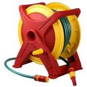 GRINDA HS-25, шланг 25 м x 1/2″, поливочный набор 4 предмета, возможность крепить к стене, катушка со шлангом в комплекте (8-428441)