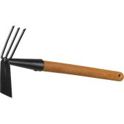 GRINDA ProLine 113х100х575 мм, 3 зубца, деревянная ручка, мотыга-рыхлитель (421517)
