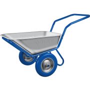 ЗУБР ПТ-500, 110 л, 260 кг, в коробке, двухколесная, П-образная ручка, полиуретановые колеса, строительная тачка, Профессионал (39914)