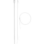 ЗУБР КОБРА, 7.6 x 370 мм, нейлон РА66, 10 шт, белые, кабельные стяжки с плоским замком, Профессионал (30930-76-370)