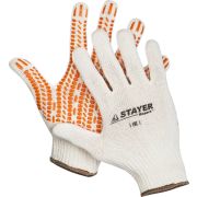 STAYER TRACK, L-XL, х/б перчатки с мягким покрытием ″протектор″ из ПВХ-геля, увеличенная площадь покрытия, противоскользящие (11401-XL)