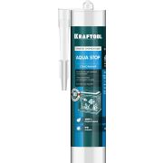 KRAFTOOL Aqua stop, 300 мл, черный, стекольный силиконовый герметик (41256-4)