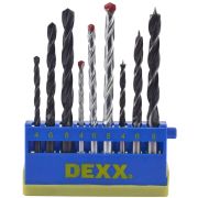 DEXX дерево 4-6-8 мм, металл 4-6-8 мм, бетон 4-6-8 мм, набор комбинированных сверл (2970-H9)