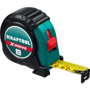 KRAFTOOL X-Drive, 8 м х 25 мм, рулетка (34122-08)
