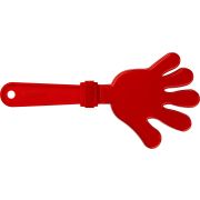 ЗУБР 28 см, пластиковая, красная, ладошка-хлопушка болельщика (69999)