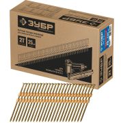 ЗУБР SN21 75 х 3.05 мм, реечные гвозди рифленые оцинкованные, 2500 шт (305393-75)