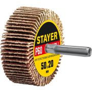 STAYER d 50 x 20 мм, P60, на шпильке d 6 мм, круг шлифовальный лепестковый (36607-060)