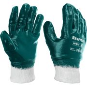 KRAFTOOL HYKRAFT Heavy Duty - особопрочные, XL (10), с манжетой, нитриловое покрытие, высокая защита от нефтепродуктов, перчатки (11289-XL)