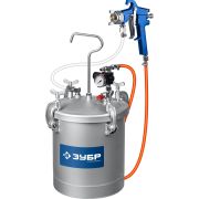ЗУБР KNB-10, 10 л, красконагнетательный бак с краскораспылителем, Профессионал (06464)