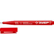 ЗУБР МП-50 красный, 0.5 мм перманентный маркер (06321-3)