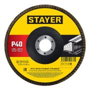 STAYER 125 х 22.2 мм, P40, КЛТ, Круг лепестковый торцевой, Professional (36581-125-040)