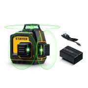 STAYER SL-3D, 50м, точн. +/-0,5 мм/м, зеленый лазерный нивелир (34963)