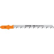 STAYER T244D, 2 шт, 75 мм / 4 мм, T-хвост., HCS сталь, фигурный рез по дереву/ДСП, полотна для лобзика, Professional (15986-4)
