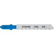 STAYER T118A, 2 шт, 50 мм / 1.2 мм, T-хвост., HSS сталь, по металлу толщиной 1.5-2 мм, полотна для лобзика, Professional (15993-1.4)
