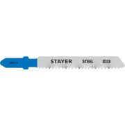 STAYER T118B, 2 шт, 50 мм / 2 мм (12TPI), T-хвост., HSS сталь, по металлу толщиной 2-6 мм, полотна для лобзика, Professional (15993-1.8)