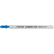 STAYER T318B, 2 шт, T-хвост., 110 мм / 1.8 мм, HSS сталь, по металлу 2-6 мм, по алюмин. профилям до 65 мм, полотна для лобзика (159951-1.8)