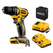 STEHER 20 В, 45 Н·м, 2 АКБ LMS (2 А·ч), бесщеточная дрель-шуруповерт, сумка (CB-45-22)