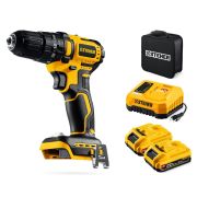 STEHER 20 В, 45 Н·м, 2 АКБ LMS (2 А·ч), бесщеточная ударная дрель-шуруповерт, сумка (CBS-45-22)