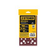 STEHER BPS-813-S 81х133 мм, Р80, шлифовальный лист на липучке, 46 отв., 5 шт. (35687-080)