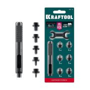 KRAFTOOL LPI-6 с набором насадок 1-6 мм, ударный пробойник для кожи (22951)