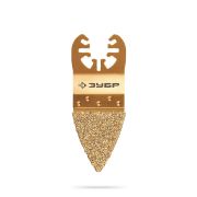 ЗУБР CARBIDE ВК8 Р40, 35x40 мм дельтовидное полотно с твердосплавной крошкой: краска, клей, ламинат, стекло/угле пластик, UniLock (15556)