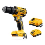 STEHER 20 В, 65 Н·м, 1 АКБ LMS (2 А·ч), бесщеточная ударная дрель-шуруповерт (CBS-65-21)