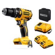 STEHER 20 В, 65 Н·м, 2 АКБ LMS (2 А·ч), бесщеточная ударная дрель-шуруповерт, сумка (CBS-65-22)