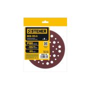 STEHER BOS-125-S 125 мм, Р180, шлифовальный круг на липучке, 44 отв., 5 шт. (35685-180)