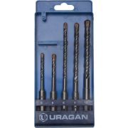 URAGAN 5 шт: 5 х 110, 6 х 110, 6 х 160, 8 х 160, 10 х 160 мм, набор SDS-plus буров (901-25554-H5)