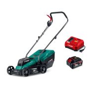 ЗУБР 20 В, 350 мм, 1 АКБ LMS (4 Ач), газонокосилка аккумуляторная бесщеточная (ГКЛ-2035-41)