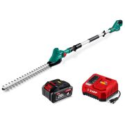 ЗУБР 20 В, 460 мм, 1 АКБ LMS (4 Ач), кусторез аккумуляторный со штангой (КРАШ-2046-41)