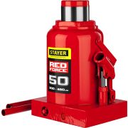 STAYER RED FORCE, 50 т, 300 - 480 мм, бутылочный гидравлический домкрат, Professional (43160-50)
